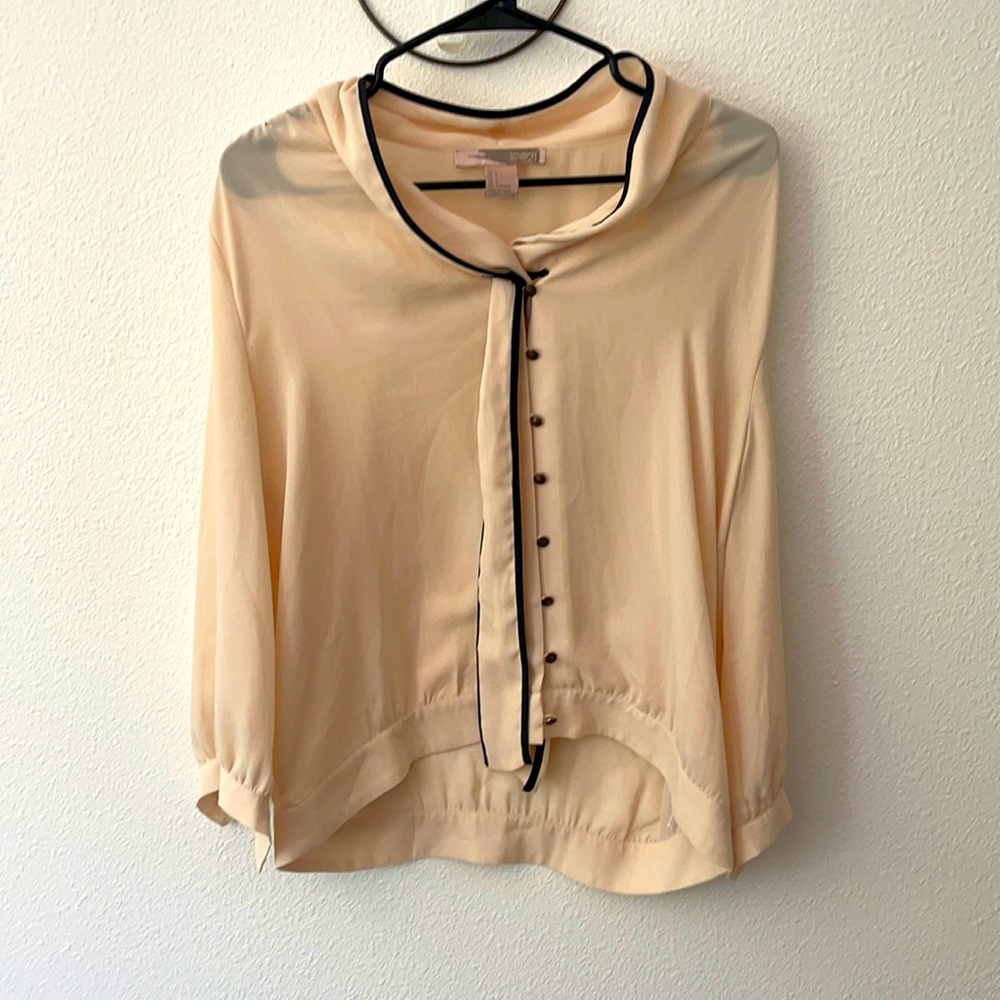 Tan sheer long sleeve